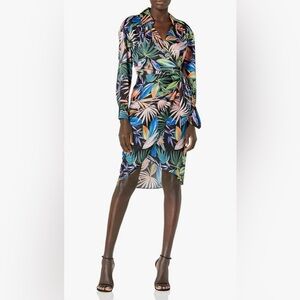 NWT Milly Jordan Tropical Palm Print Dress